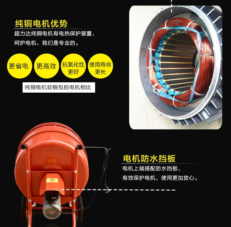 便攜式小型攪拌機純銅電機展示